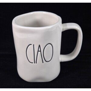 Ciao Rae Dunn Coffee Mug White Chunky